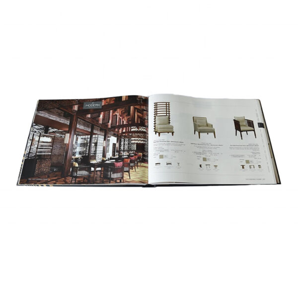 Black-and-Gold Furniture Product Catalog Hardcover Printing