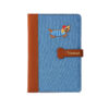 Embroidered Denim Cover Tab-Closure Notebook Printing