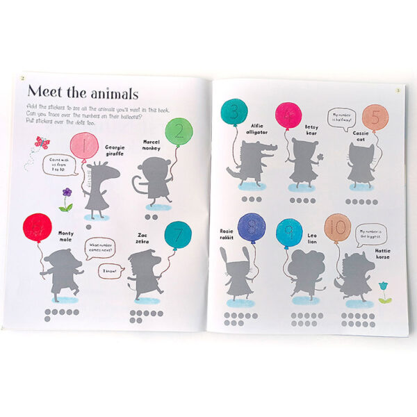 First Numbers Animal Matching Sticker Book Printing