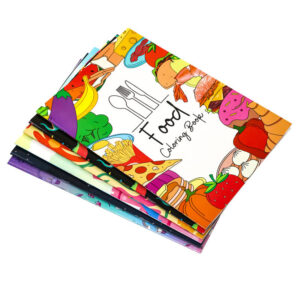 Food-Themed Square Coloring Activity Book Printing