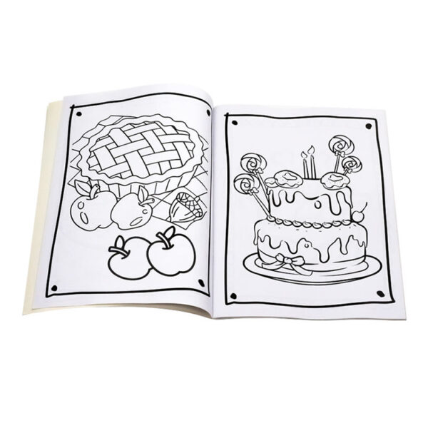 Food-Themed Square Coloring Activity Book Printing