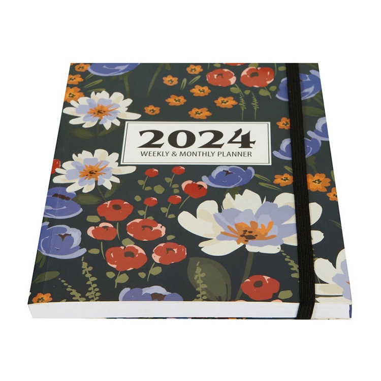 Full-Wrap Floral Softcover Weekly and Monthly Planner Printing