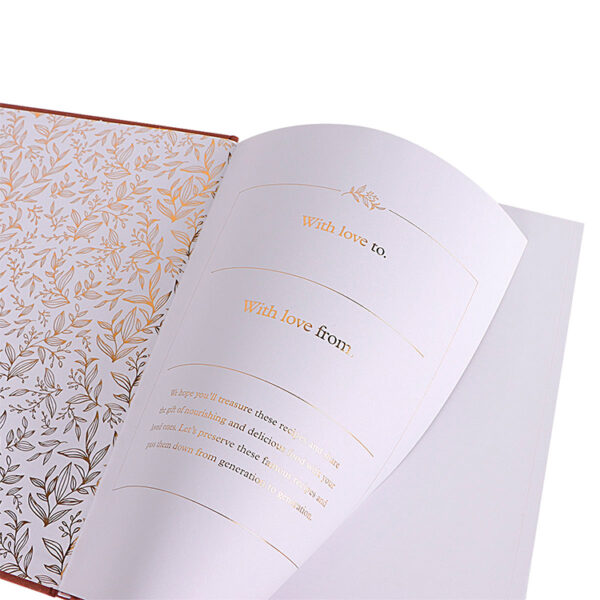 Gold-Foiled Clothbound Family Recipe Book Printing