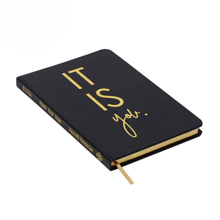 Gold-Gilded Guided Hardcover Journal Printing with Ribbon Bookmark