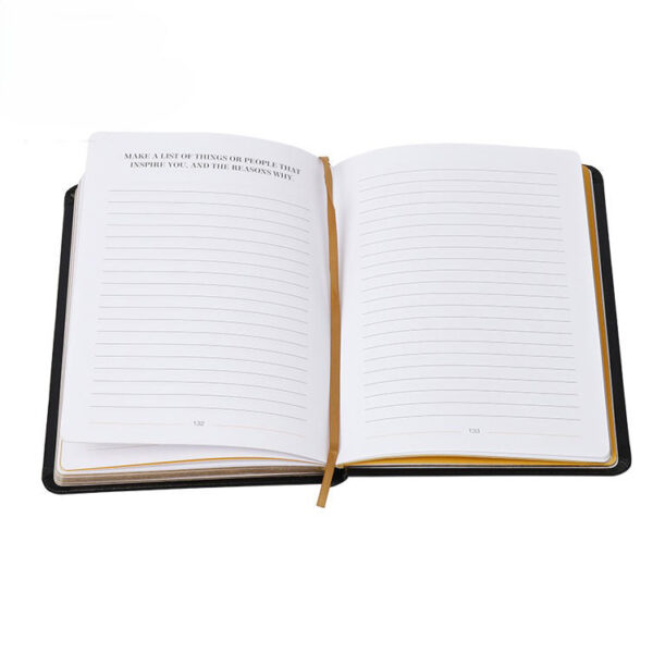 Gold-Gilded Guided Hardcover Journal Printing with Ribbon Bookmark