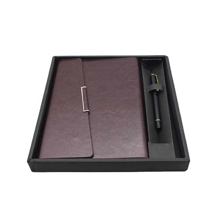 Metal-Clip Wrap-Flap Journal and Pen Gift Set Printing