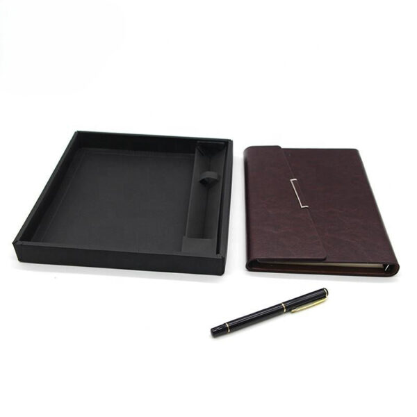 Metal-Clip Wrap-Flap Journal and Pen Gift Set Printing