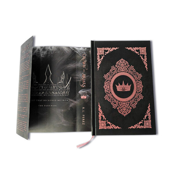 Rose-Gold Ornamental Hardcover Book with Dust Jacket