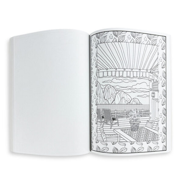 Single-Sided Travel Scene Coloring Book Printing