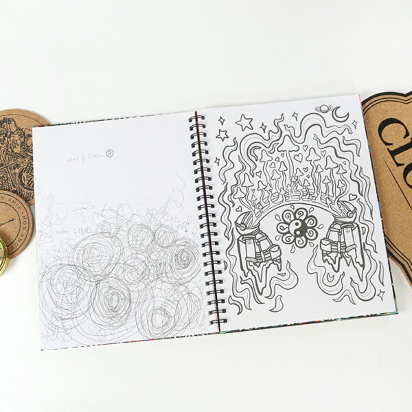 Spiral Coloring and Doodle Activity Book Printing