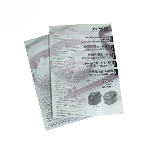 Tabbed Multilingual Appliance Recipe Manual Printing