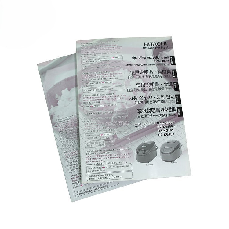 Tabbed Multilingual Appliance Recipe Manual Printing