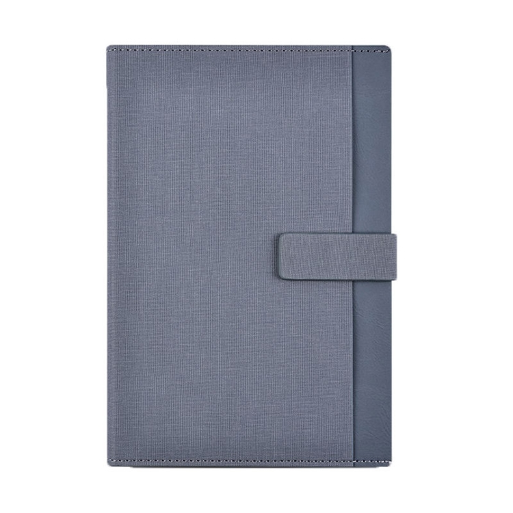 Two-Tone Fabric-Textured Strap-Closure Hardcover Notebook Printing
